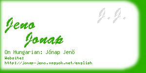 jeno jonap business card